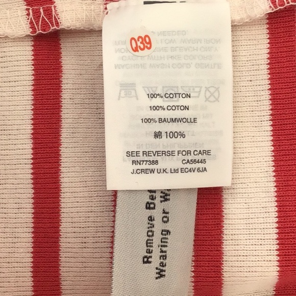 J Crew Red White Striped Turtleneck Cotton Dress Size Small New - Picture 11 of 13